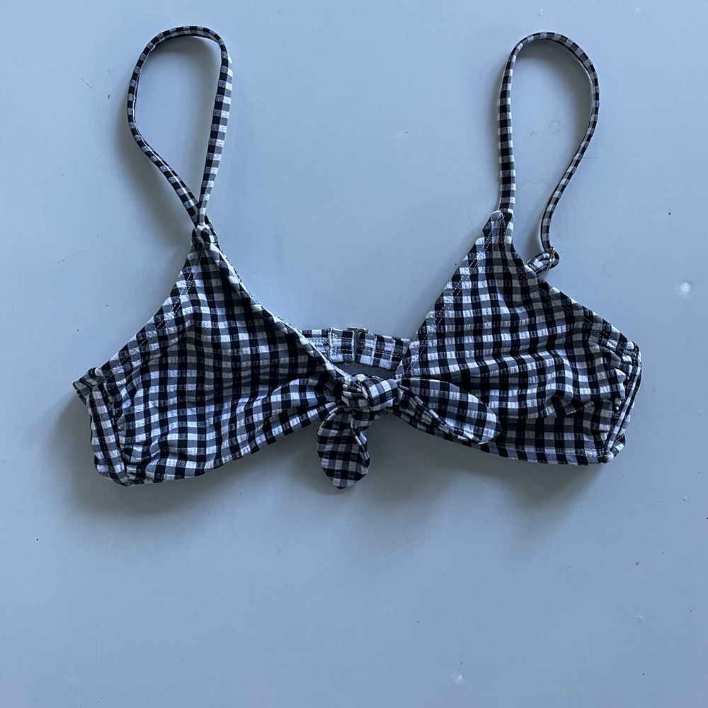 checkered bikini top